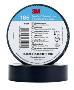3M Temflex izolācijas lente 165, melna 25mm x 25m