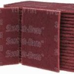 3M Scotch-Brite  VF (sarkans) 115mm x 230mm  (64659) (25)