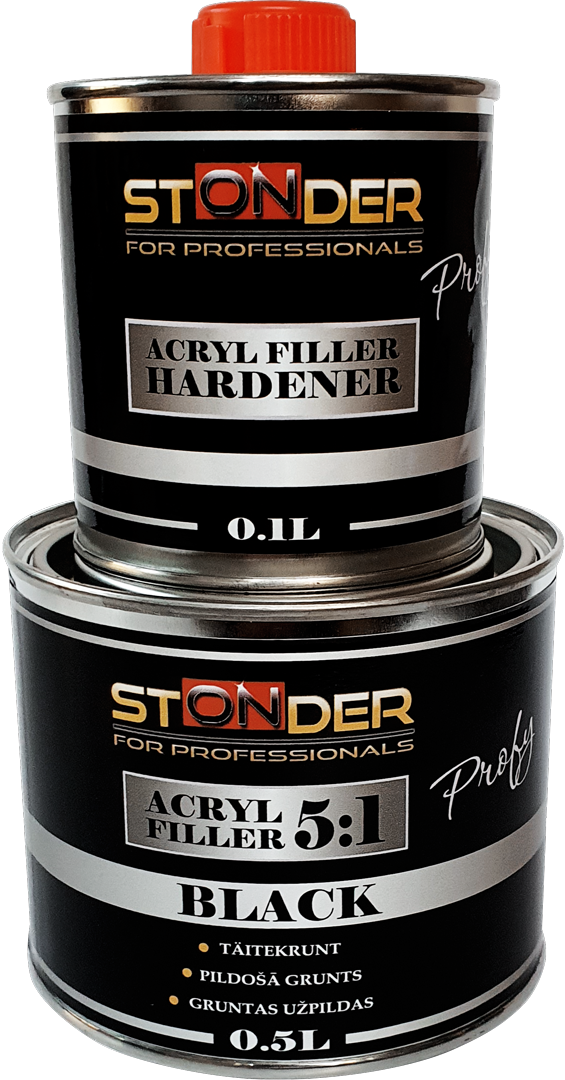 STONDER PROFY grunts komplekts 0.5L + 0.1L melns