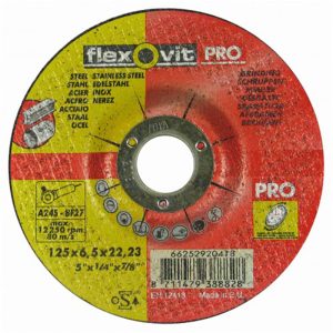 FLEXOVIT griezējdisks 125x6.5x22,23 A24S