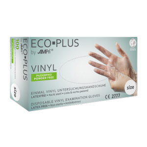 P-PROTECT VINYL ECO causpīdīgi plāni cimdi L (100 gab)