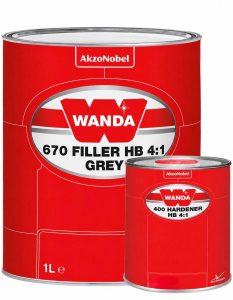 WANDA 670 HB 4:1 pelēka grunts EU 1L komplekts